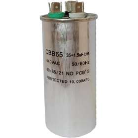 CAPACITOR DUPLO 35 + 1,5 UF 440 VAC C/ TERM.