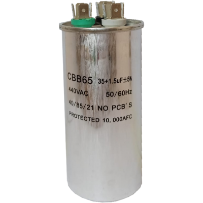 CAPACITOR DUPLO 35 + 1,5 UF 440 VAC C/ TERM.