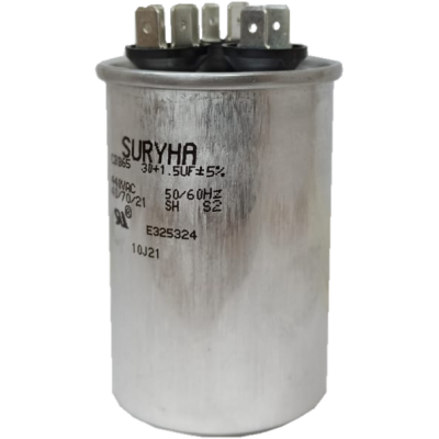 CAPACITOR DUPLO 30 + 1,5 UF 440 VAC C/ TERM.