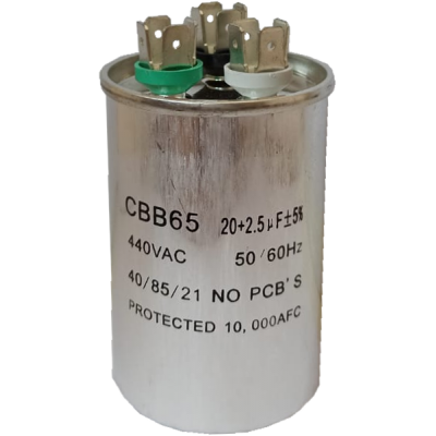 CAPACITOR DUPLO 20 + 2,5 UF 380 VAC C/ TERM.