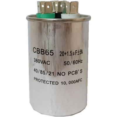 CAPACITOR DUPLO 20 + 1,5 UF 440 VAC C/ TERM.