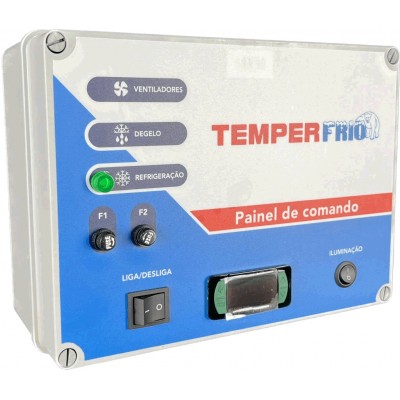 QUADRO COMANDO P/ RESFRIADOS MONOFÁSICO 1 A 1,5 HP 220V C/ CONTROLADOR FULL GAUGE