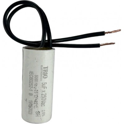 CAPACITOR DE FASE 05 UF 250 VAC C/ CABO