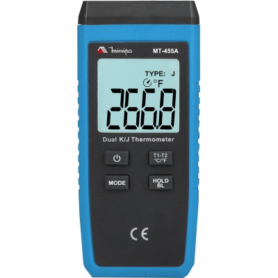 TERMOMETRO DIGITAL C/ MEDIÇÃO SIMULTÂNEA 2 CANAIS MINIPA MT455A