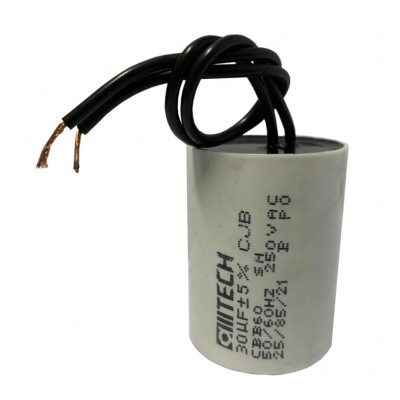 CAPACITOR DE FASE 30 UF 250 VAC C/ CABO