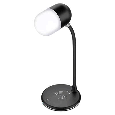 LUMINARIA DE MESA LED MULI PLAY PRETA ELGIN (C/ CARREGADOR E BLUETOOTH)