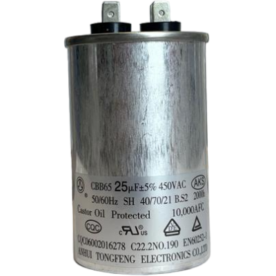 CAPACITOR DE FASE 25 UF 440 VAC C/ TERM