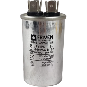 CAPACITOR DE FASE 08 UF 440 VAC C/ TERM