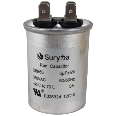 CAPACITOR DE FASE 5 UF 380 VAC C/ TERM